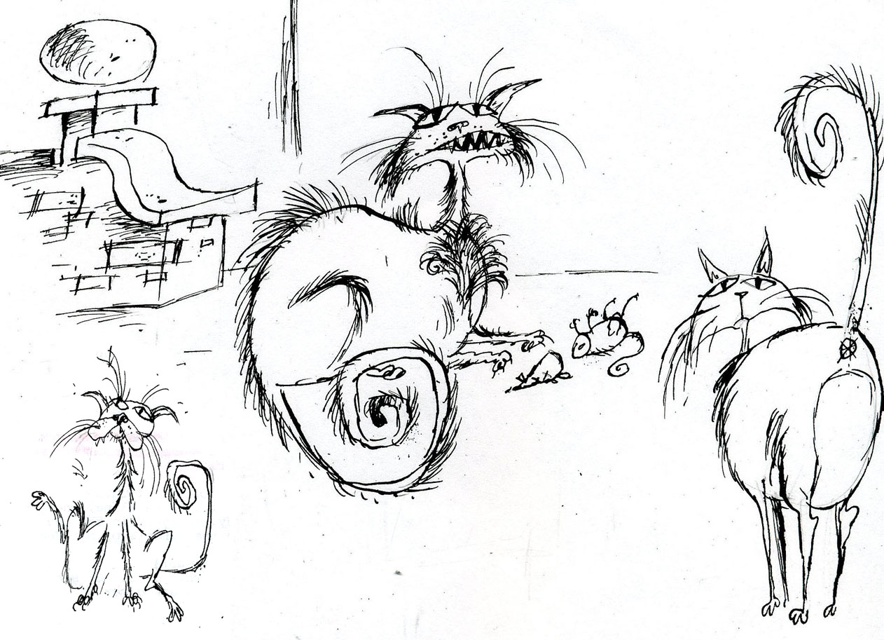 Coraline Cat concept art