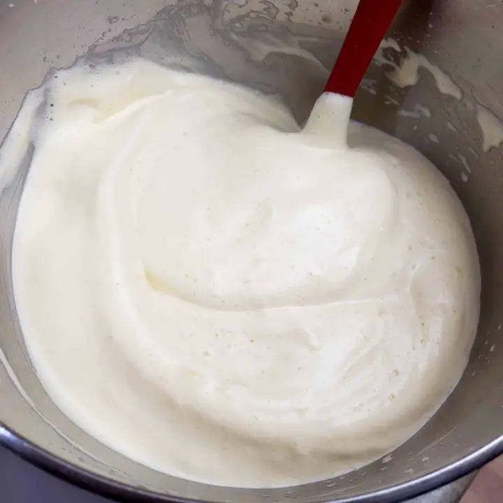 Folding the Batter with a spatula