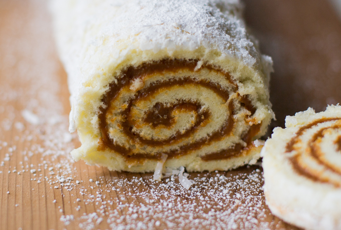Pionono with Dulce de Leche