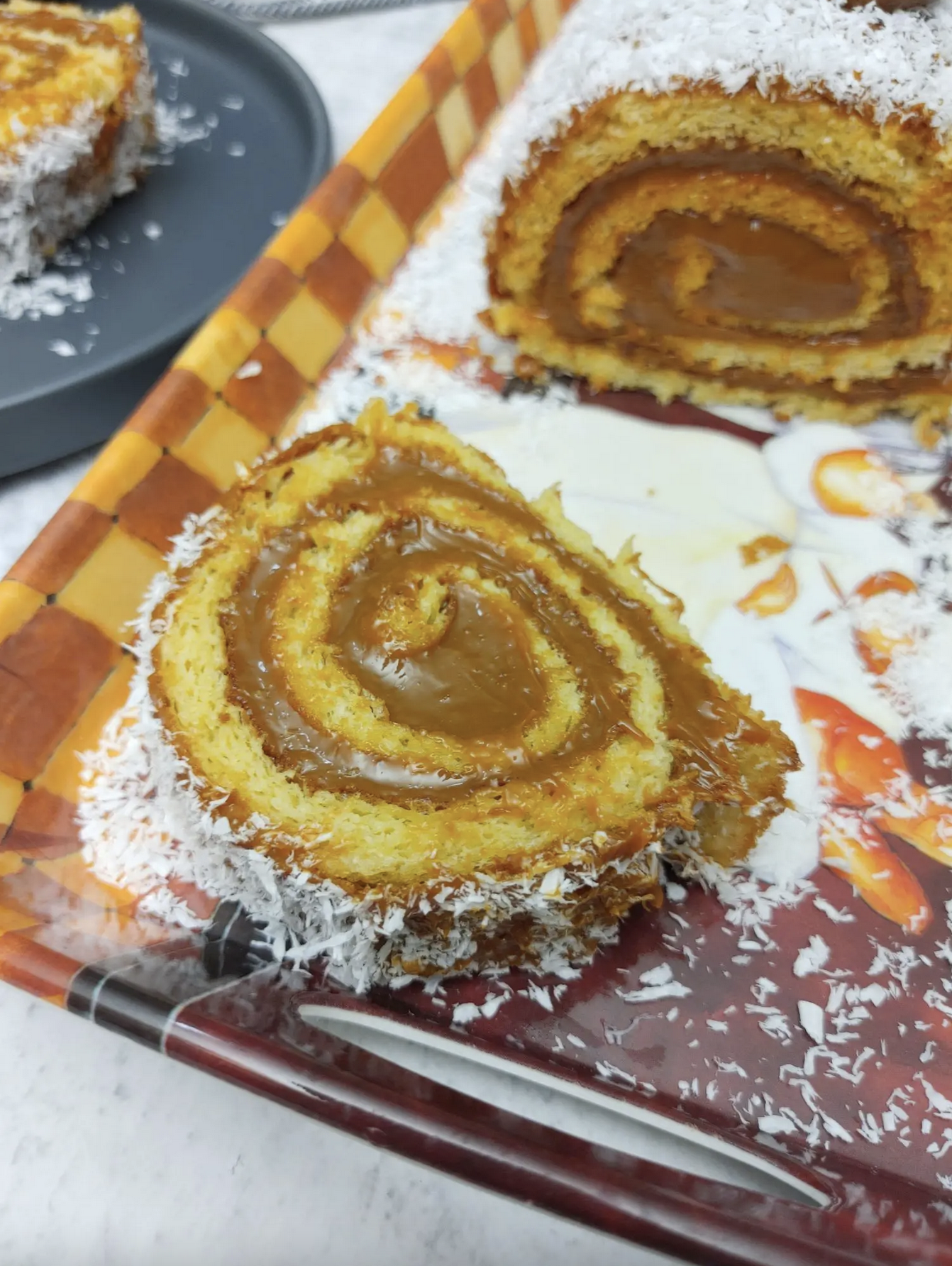 Pionono with Dulce de Leche